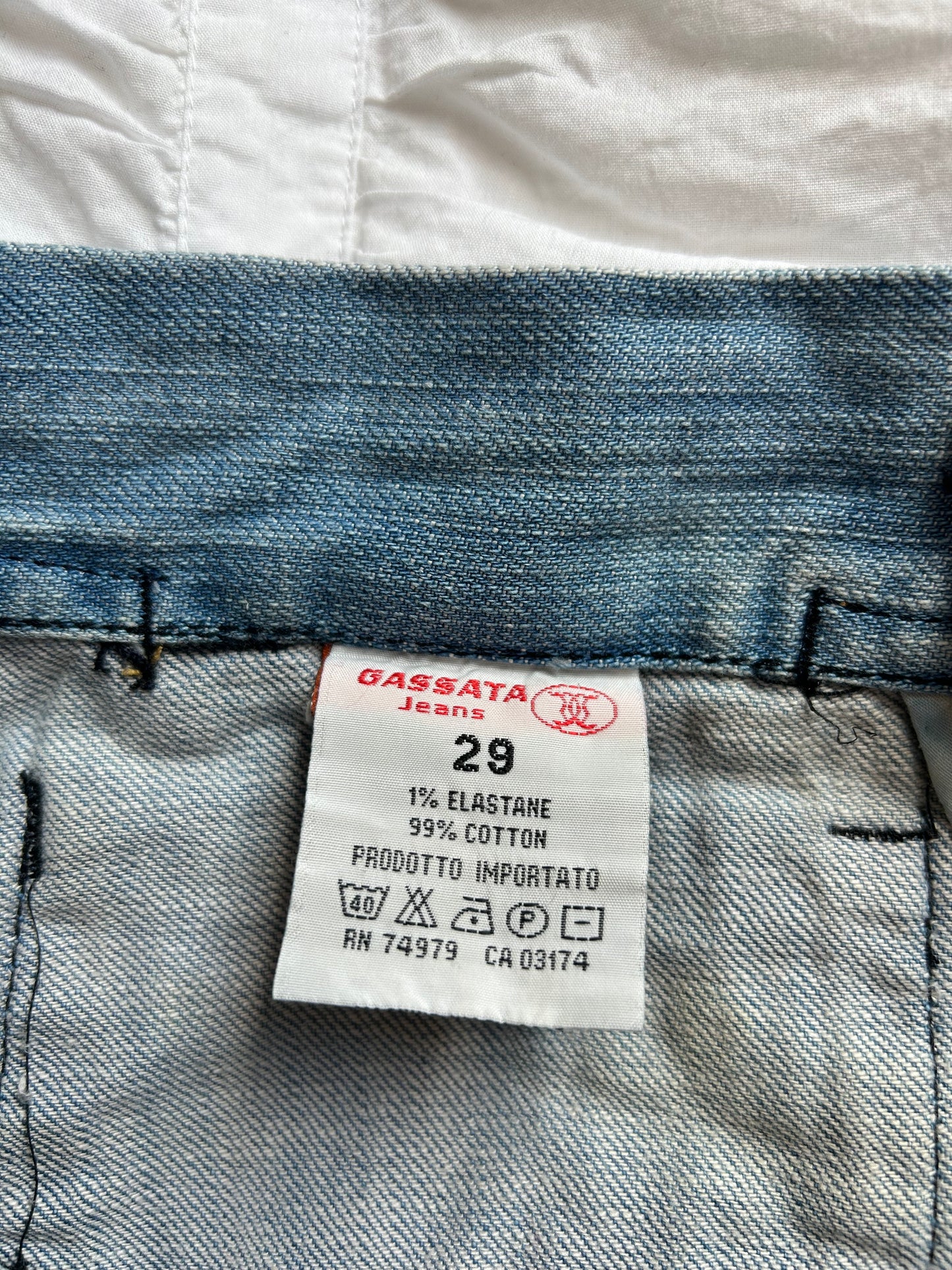 Vintage Gassata Jeans Minirock