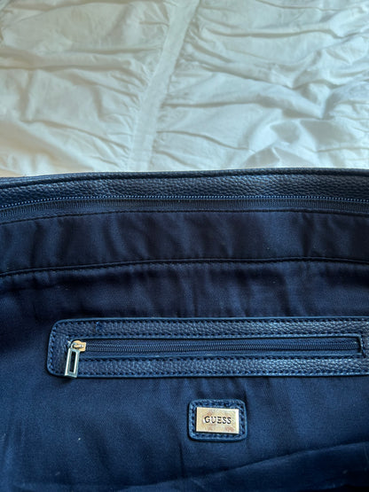 Große Guess Tasche Navy/Weiß/Schwarz