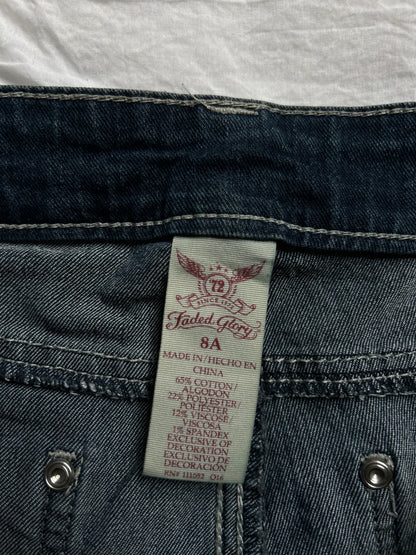 Vintage Faded Glory Denim Wing Embroidery & Sequin Details