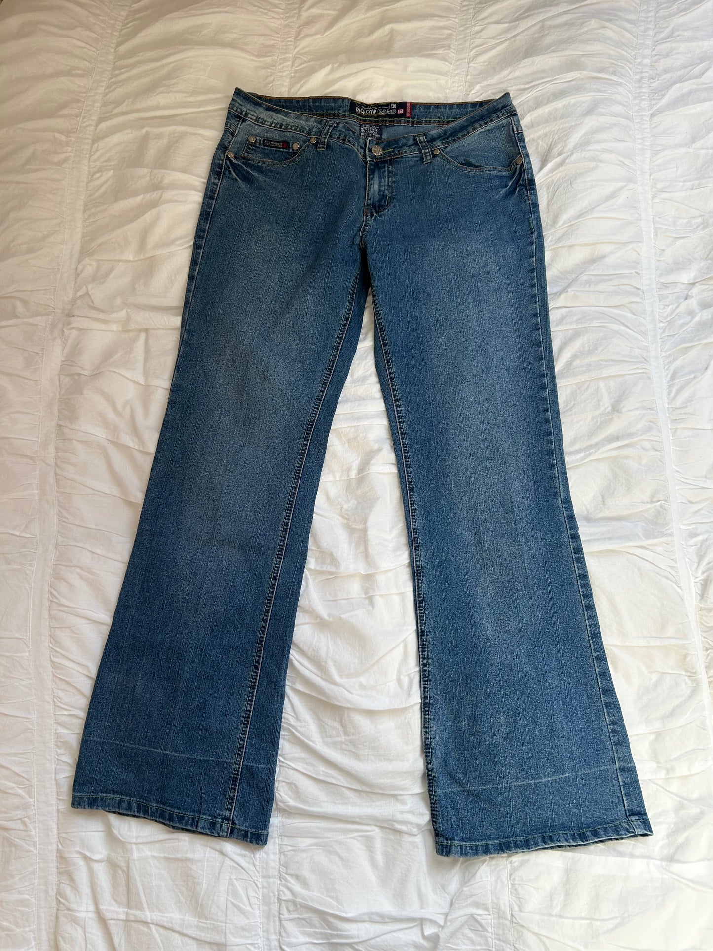 Vintage Richcow Flare Jeans – Tribal Embroidery & Studs