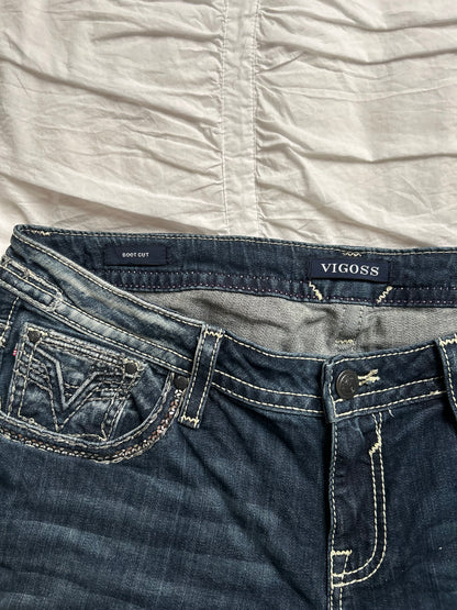Vintage Vigoss Heritage Fit Boot Cut Jeans Pailetten