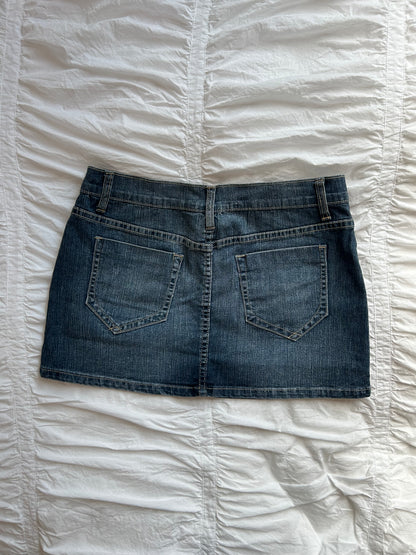 Vintage DEBJEANS Denim Minirock Classic Dark Wash