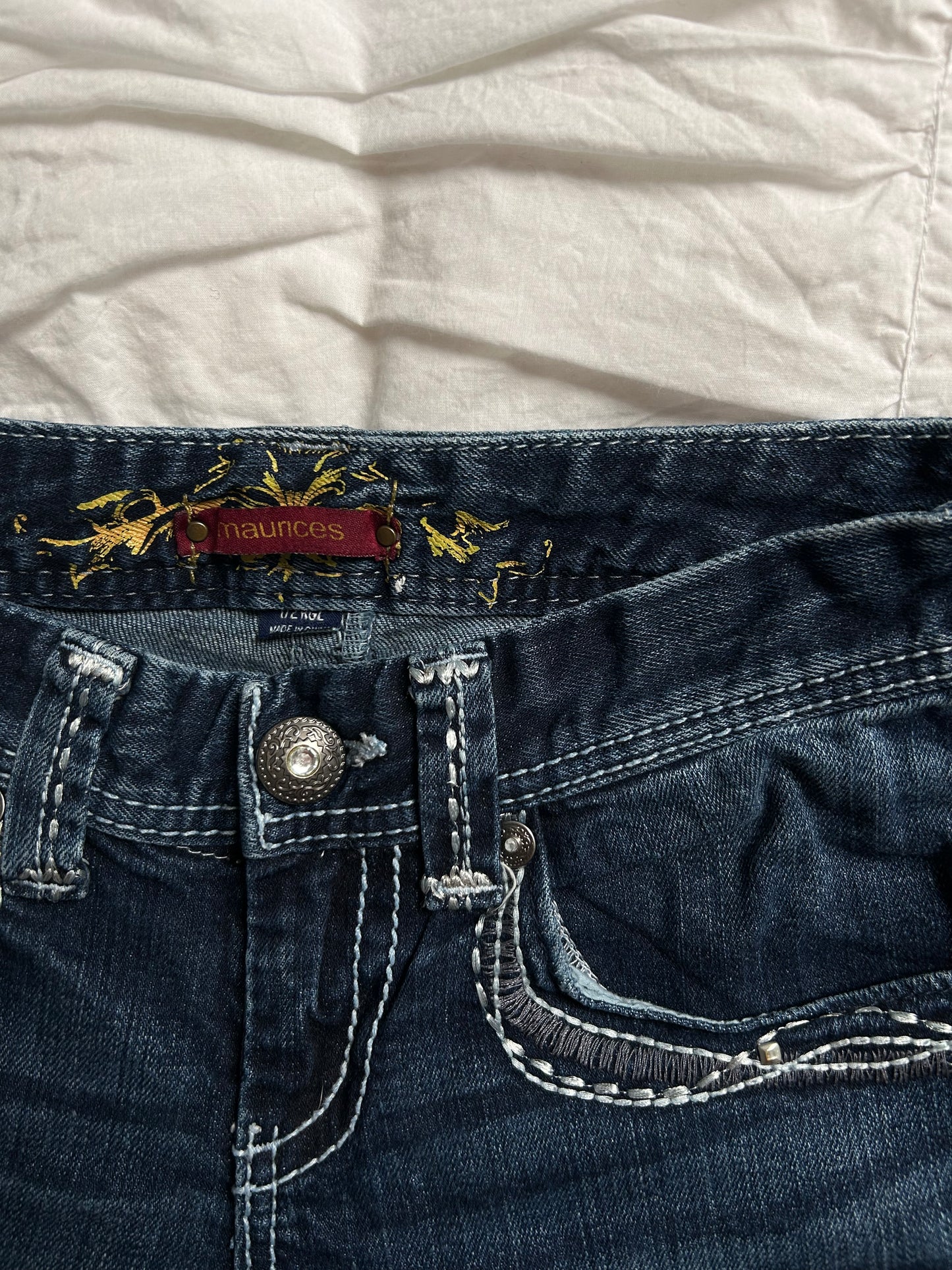 Vintage Maurices Denim Bootcut mit markanten Kontrastnähten