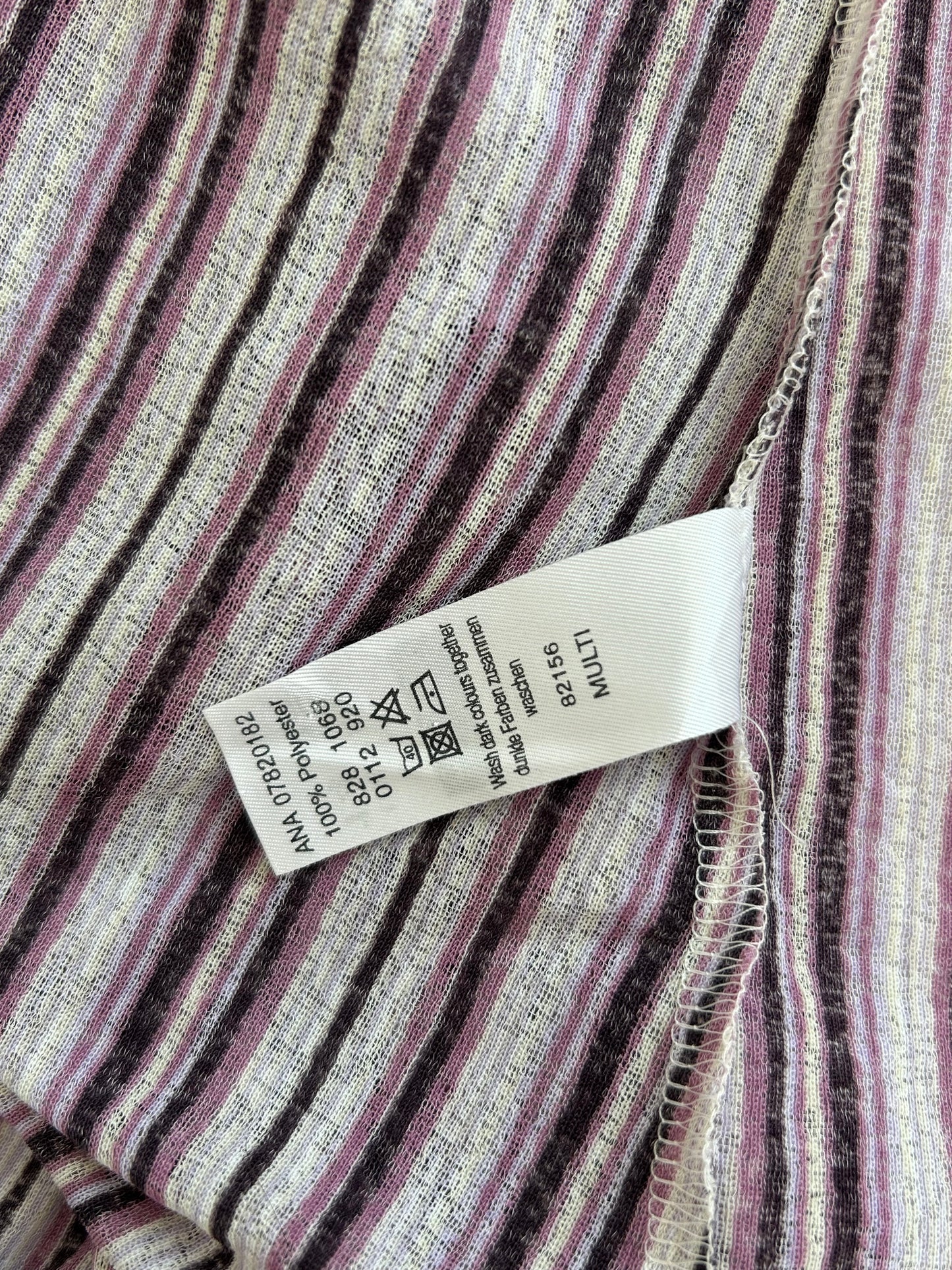 Vintage George Ruffle Bluse – Trompetenärmel & Streifen-Design-Still Alive