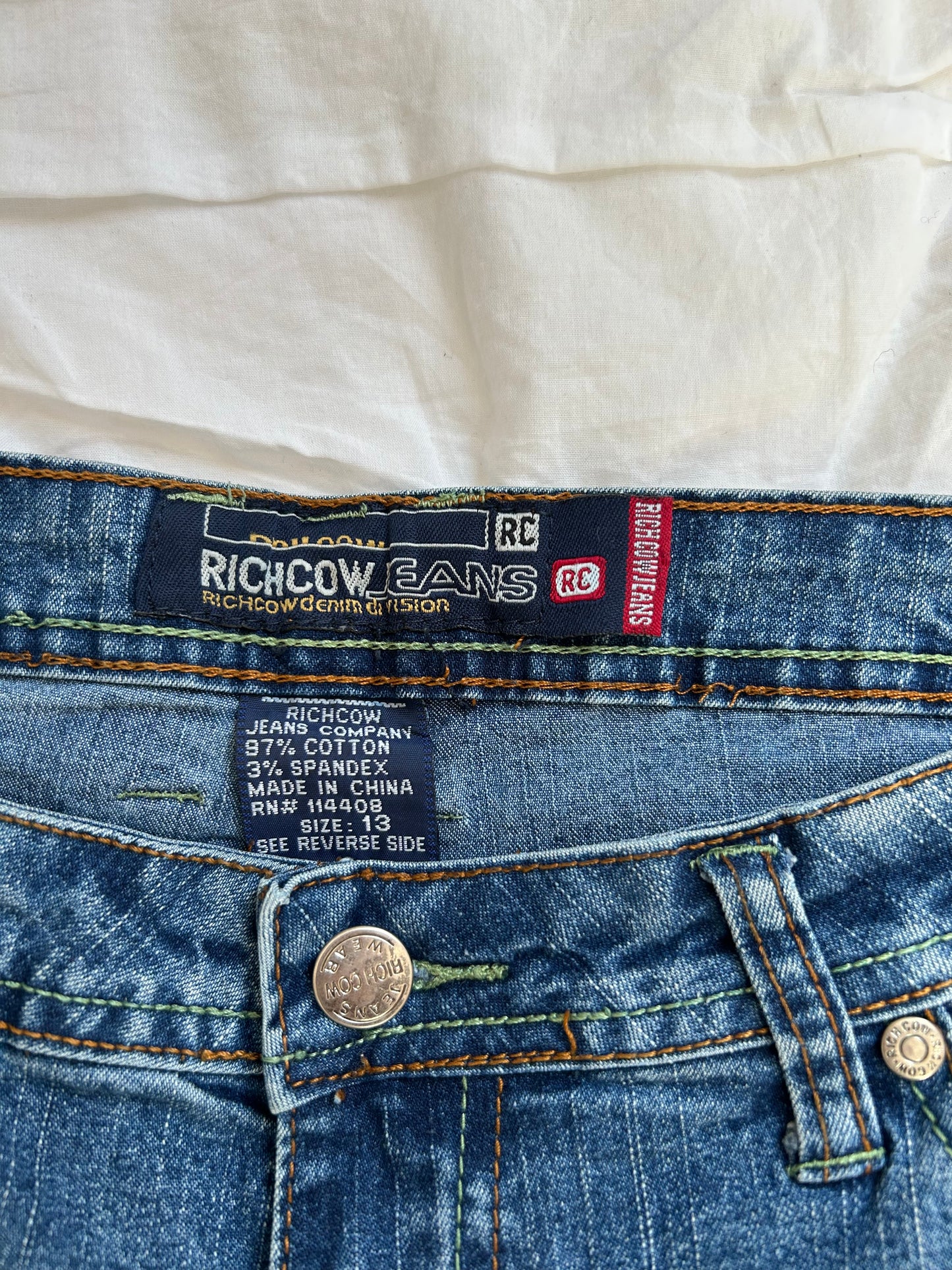 Vintage Richcow Flare Jeans – Tribal Embroidery & Studs