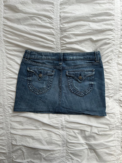 Vintage Minirock mit Statement-Backpockets