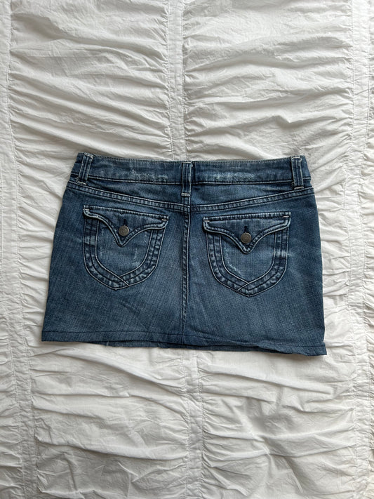 Vintage Minirock mit Statement-Backpockets