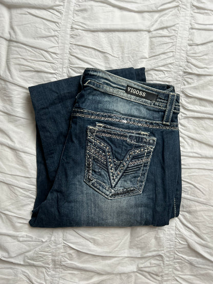 Vintage Vigoss Heritage Fit Boot Cut Jeans Pailetten