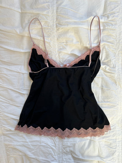 Vintage Jezebel Camisole – Rosa Spitze & Schleifchen-Still Alive