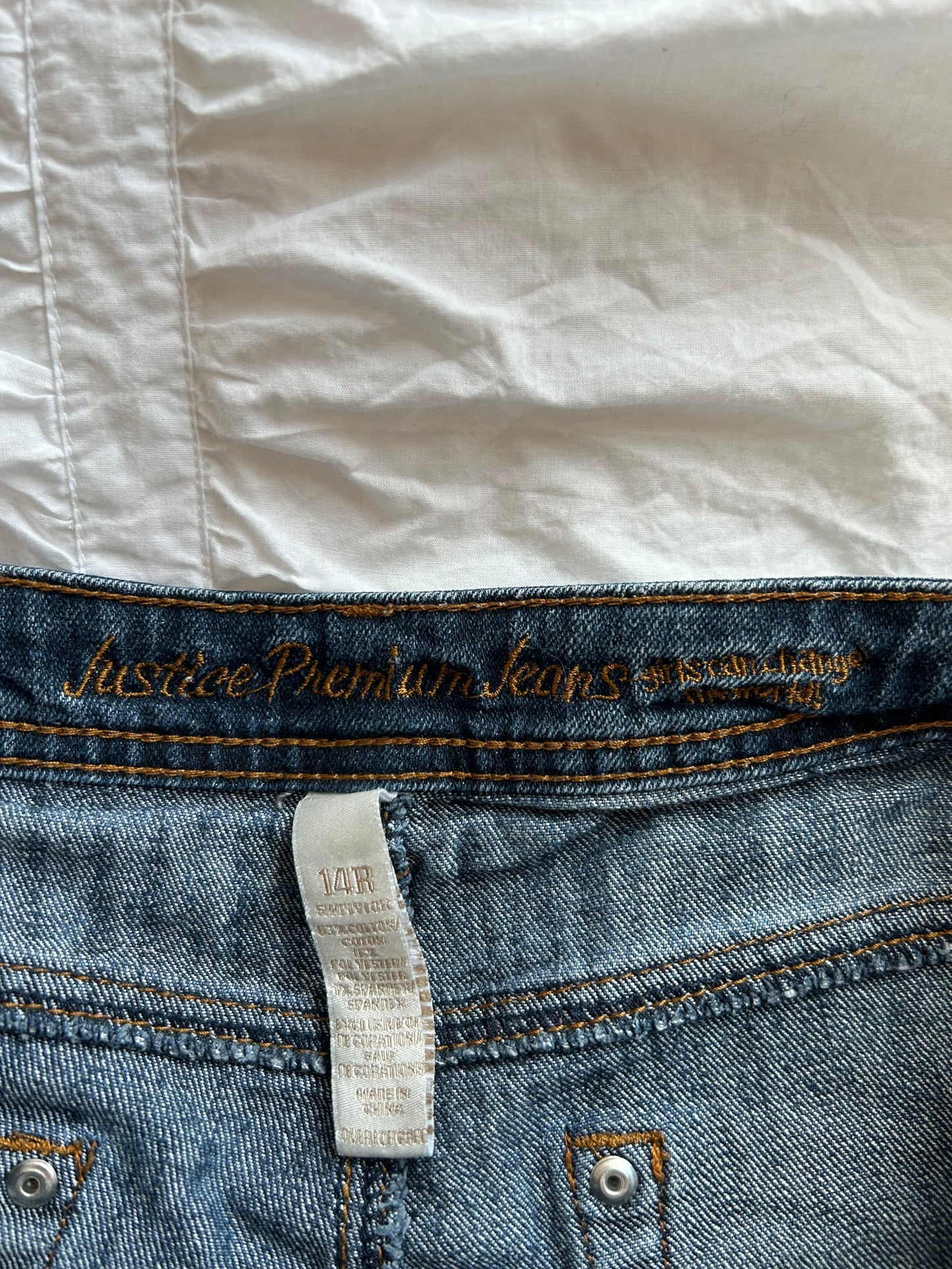 Vintage Justice Denim Shorts mit Strass