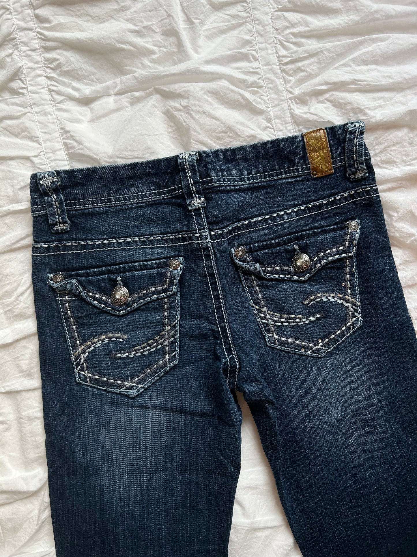 Vintage Maurices Denim Bootcut mit markanten Kontrastnähten