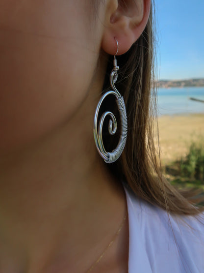 Hippie Festival Spiral Ohrringe