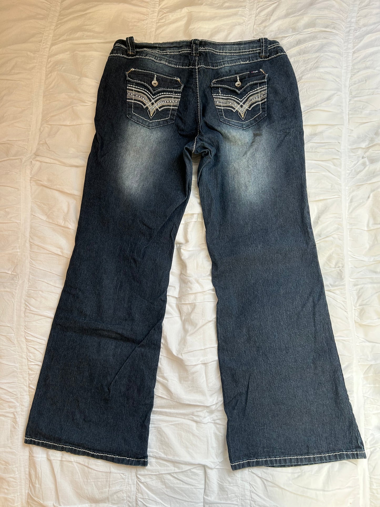 Vintage Angels Plus Size Jeans – Triple Button & Ornate Pockets