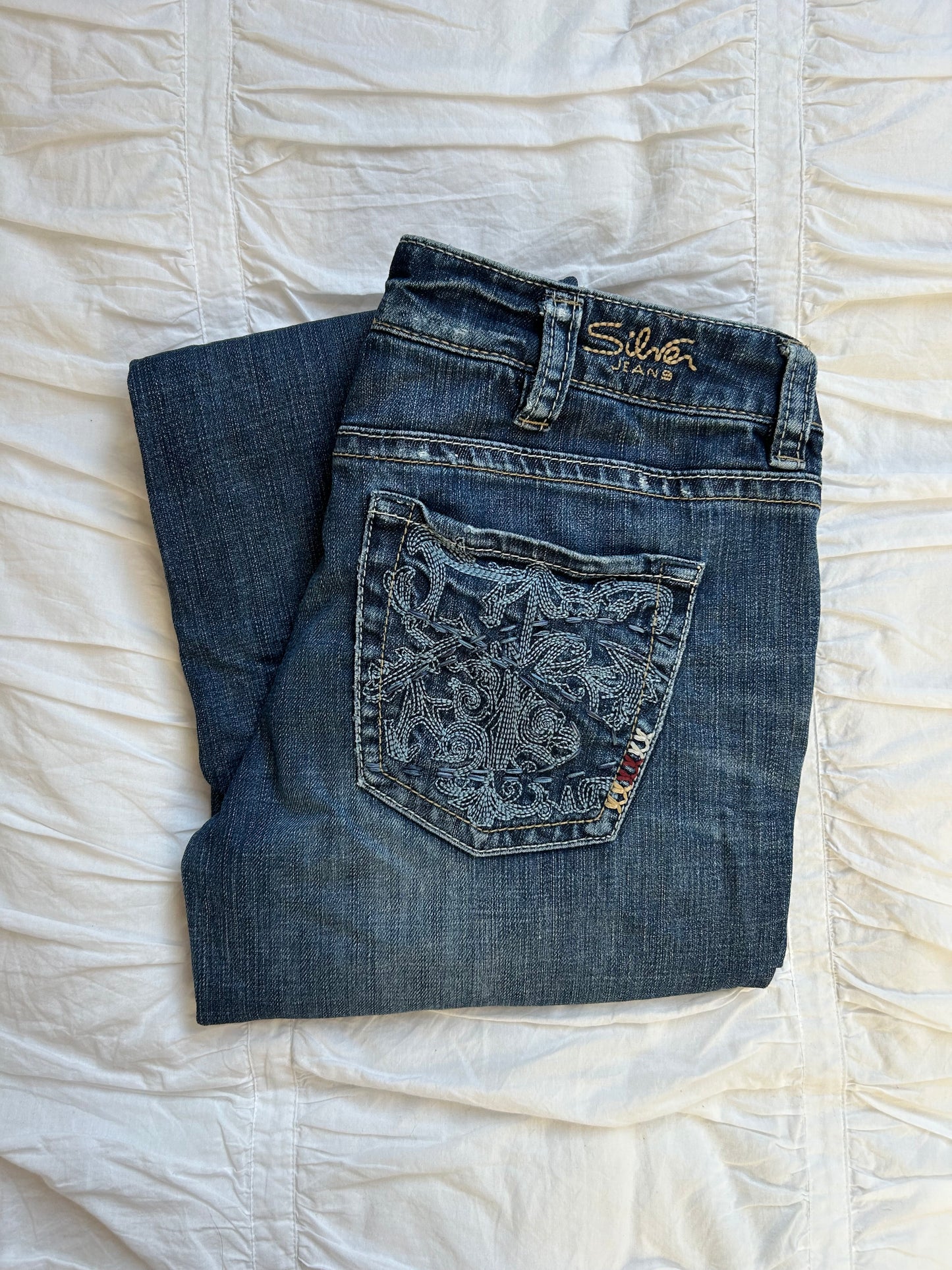 Vintage Silver Jeans Co. Bootcut mit Stickereien