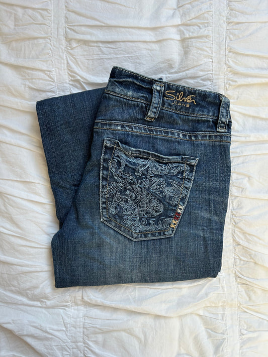 Vintage Silver Jeans Co. Embroidered Bootcut