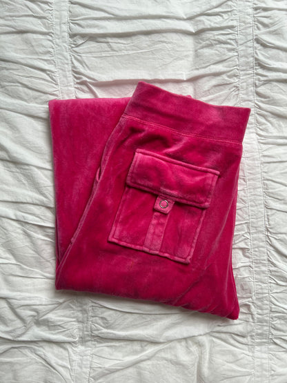 Classic Juicy Couture Velour Track Pants with Back Pockets Pink
