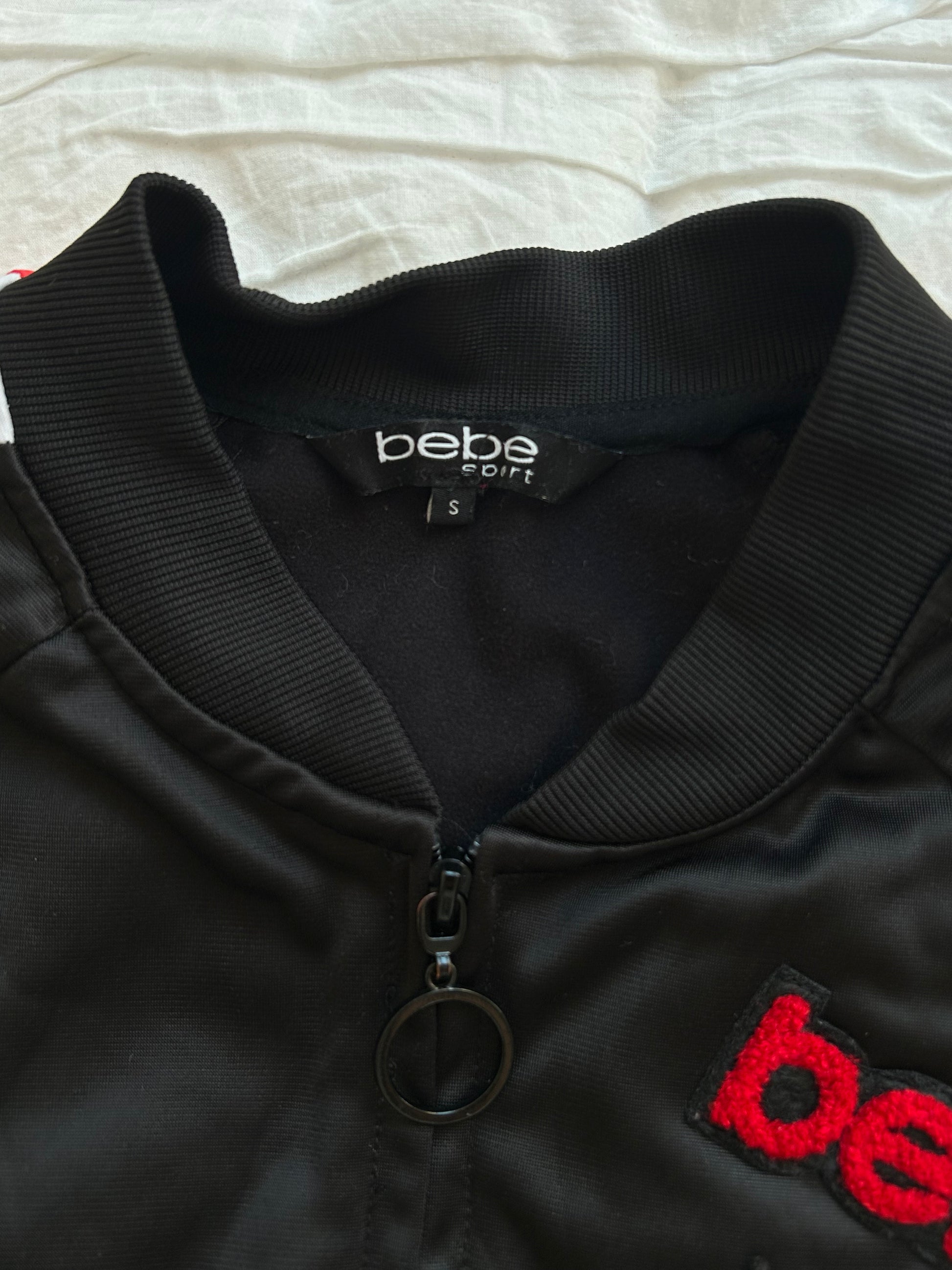 Vintage Bebe Sport Trainingsjacke – Pailletten & Kontraststreifen-Still Alive