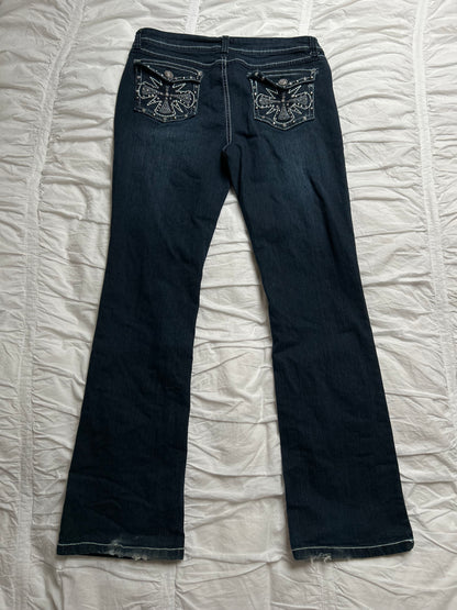 Vintage Candy Couture Jeans Embroidery & Rhinestone Details