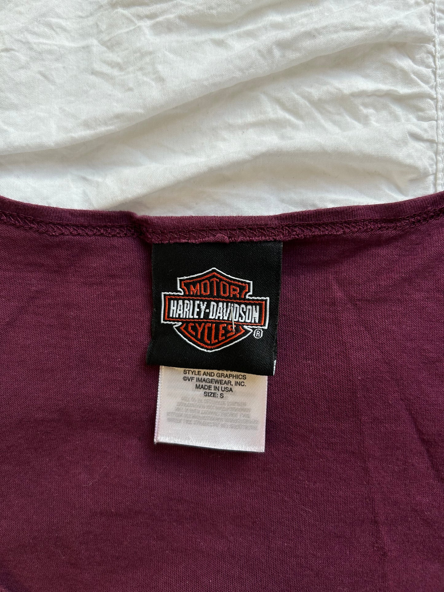 Vintage Harley-Davidson Tanktop – Adler-Print & Glitzer