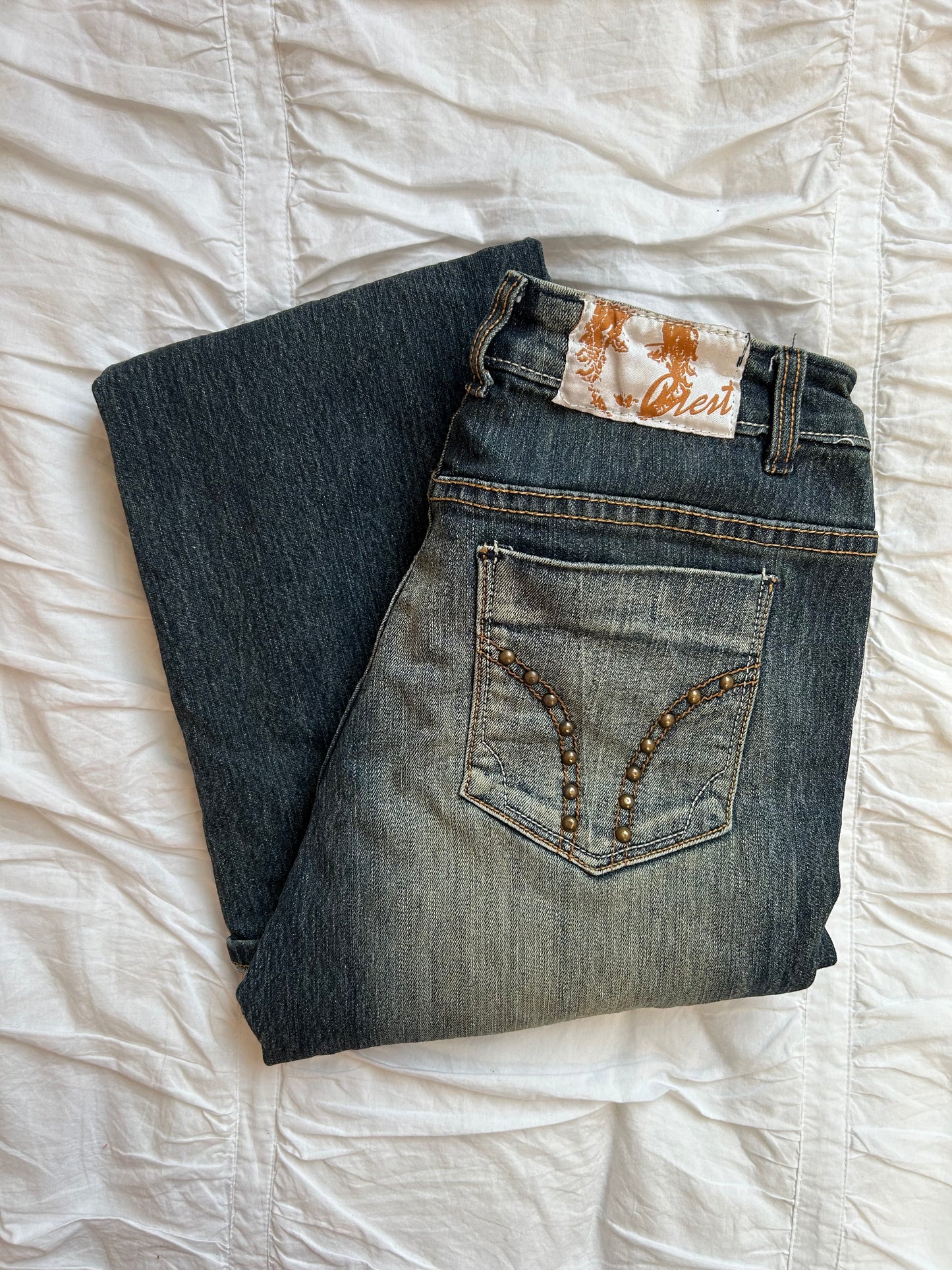 Vintage Crest Denim Bronze Studs & Sand Wash