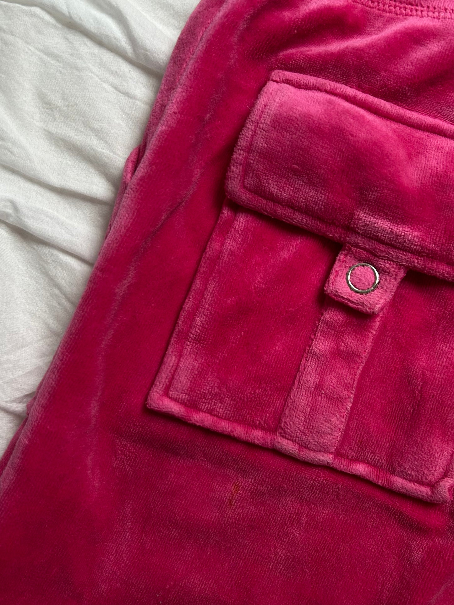 Classic Juicy Couture Velour Track Pants with Back Pockets Pink