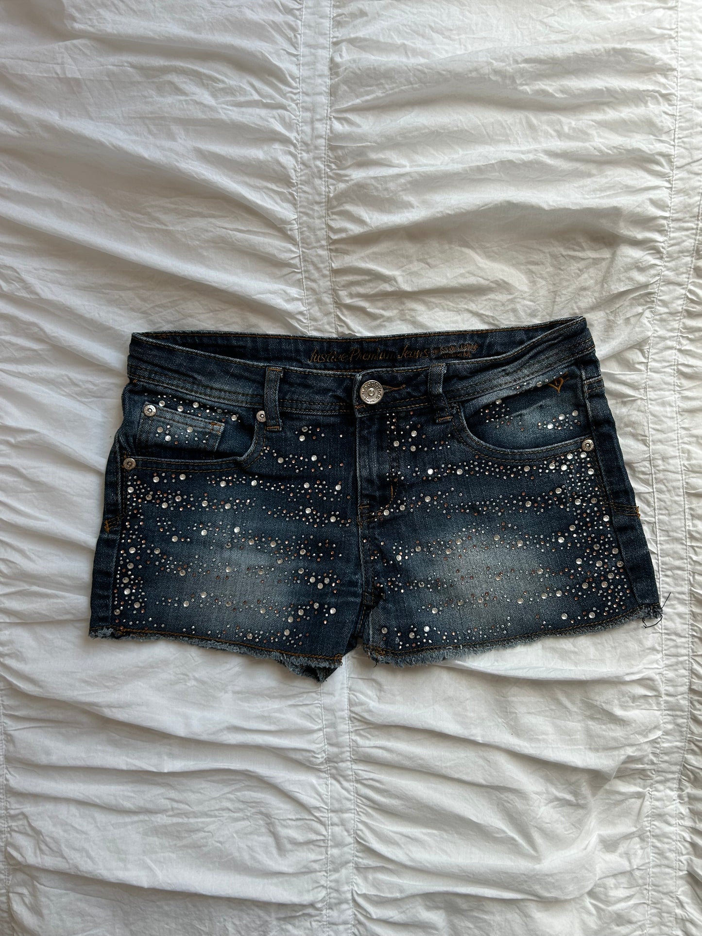 Vintage Justice Denim Shorts mit Strass