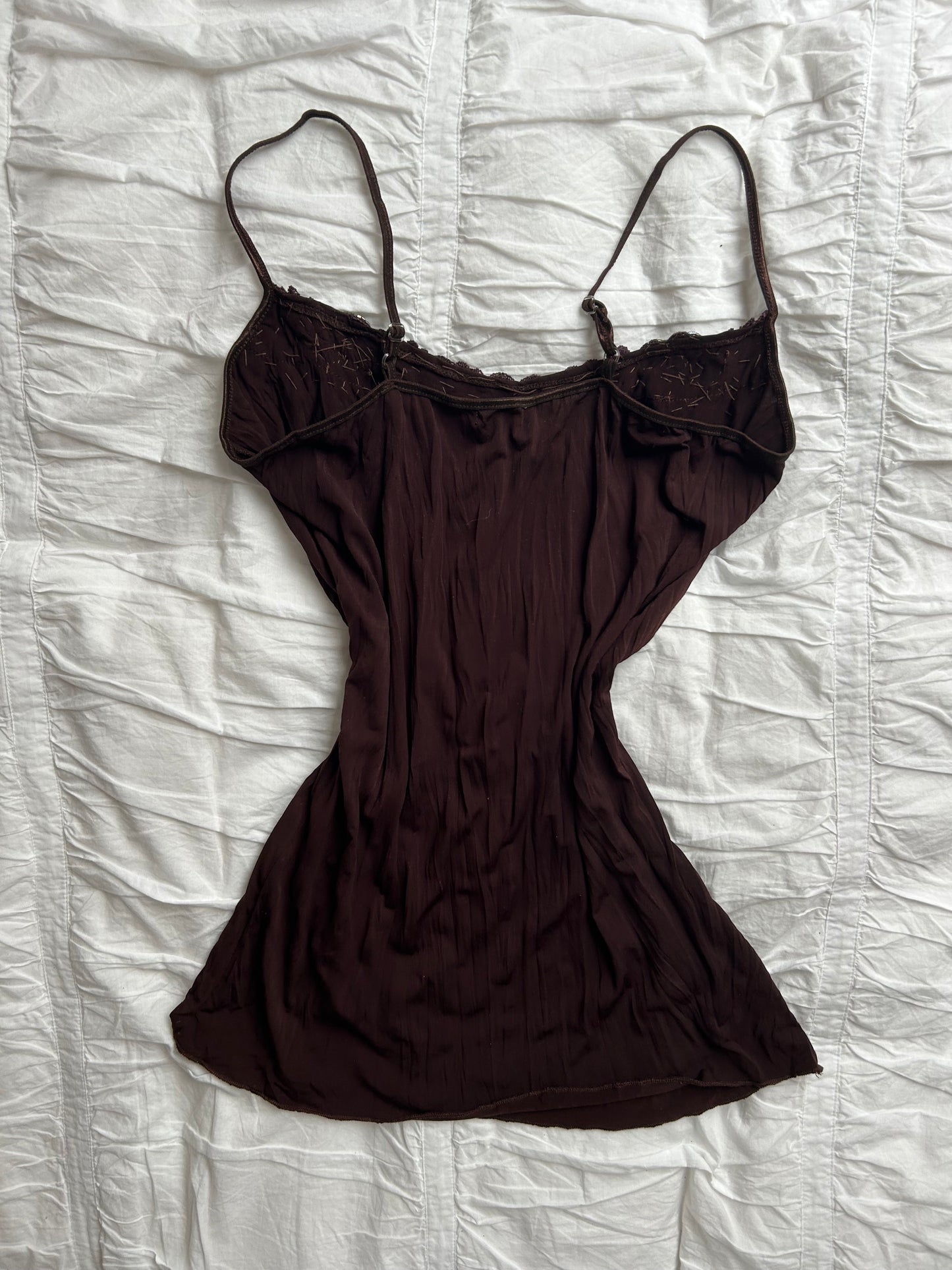 Vintage FILO Top – Perlen-Stickerei & V-Ausschnitt