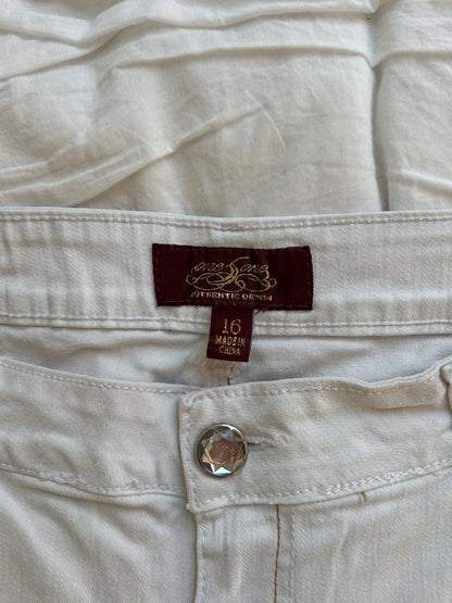 Vintage One 5 One Flare Jeans – Ornate Fleur-de-lis & Strass