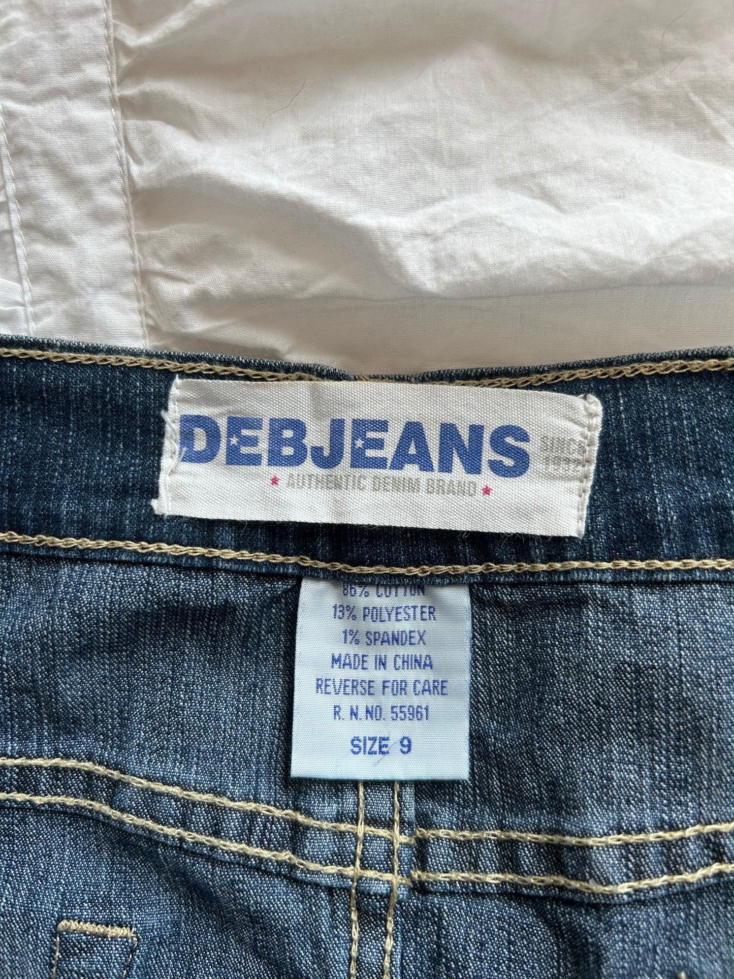 Vintage DEBJEANS Denim Minirock Classic Dark Wash