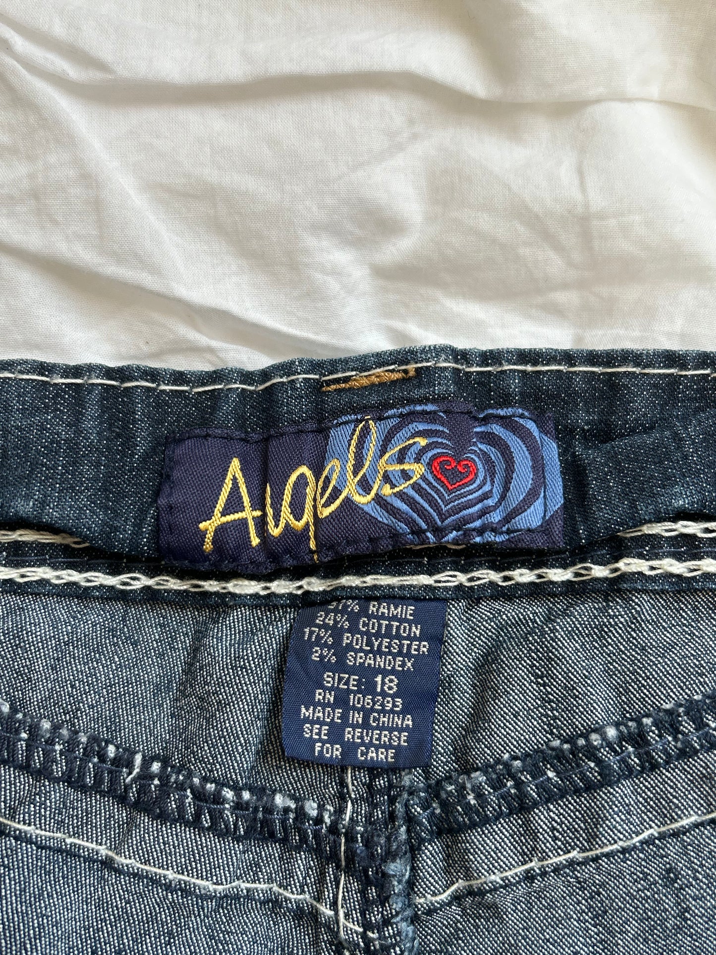 Vintage Angels Plus Size Jeans – Triple Button & Ornate Pockets