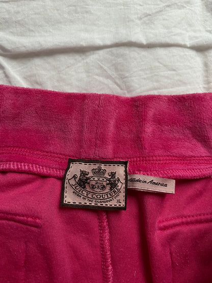 Classic Juicy Couture Velour Track Pants with Back Pockets Pink