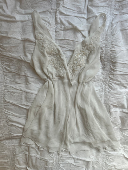 Vintage California Dynasty Babydoll – Pailletten & Stickerei