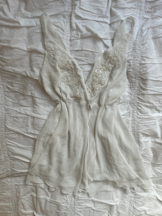 Vintage California Dynasty Babydoll – Pailletten & Stickerei-Still Alive