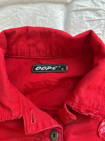 Vintage OOPS Jeansjacke – Destroyed Look & Patches-Still Alive
