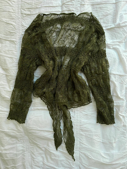 Vintage per una dünne Jacke – Florale Spitze-Still Alive