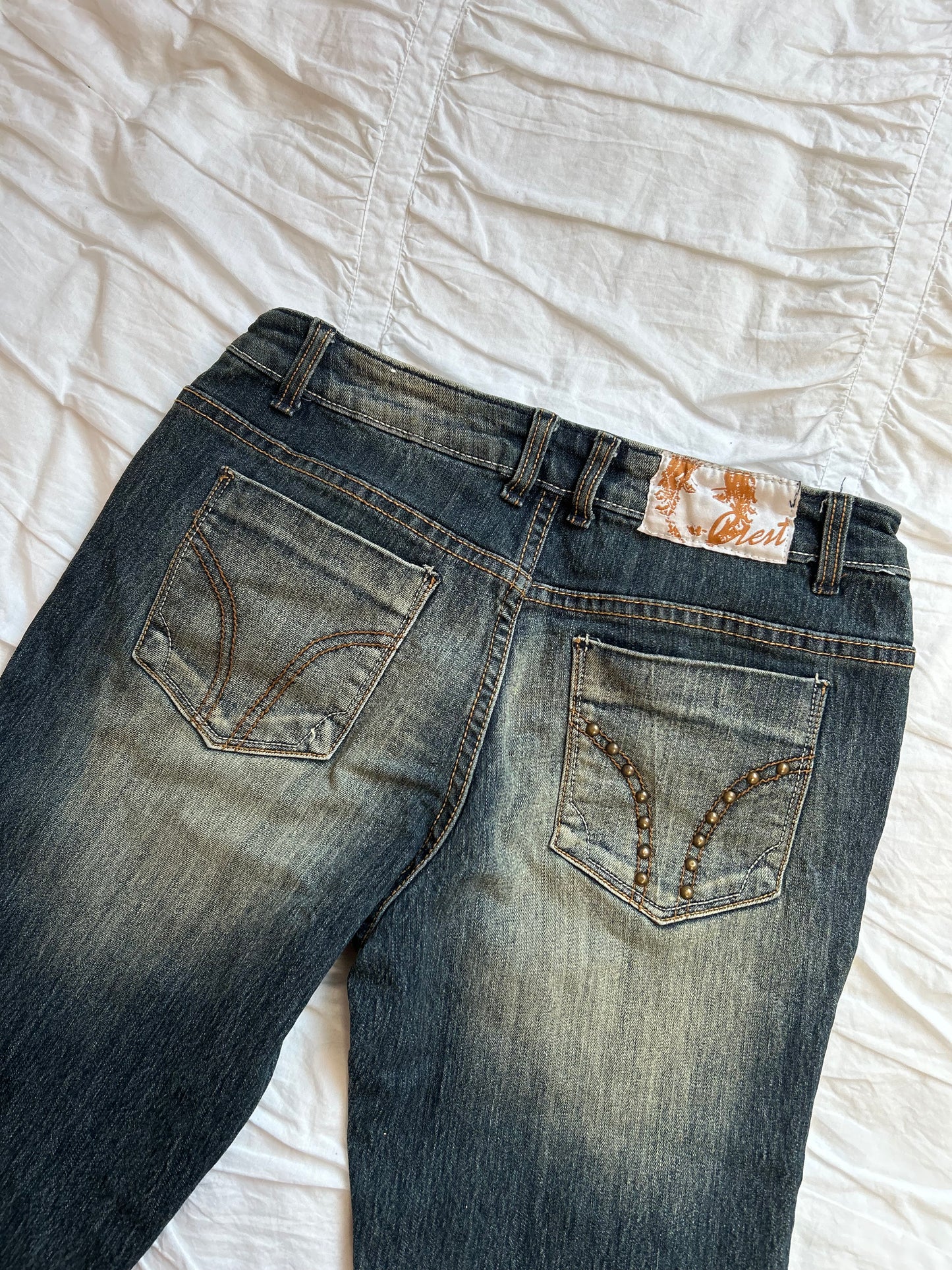 Vintage Crest Denim Bronze Studs & Sand Wash