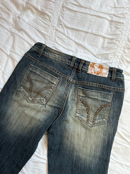 Vintage Crest Denim Bronze Studs & Sand Wash