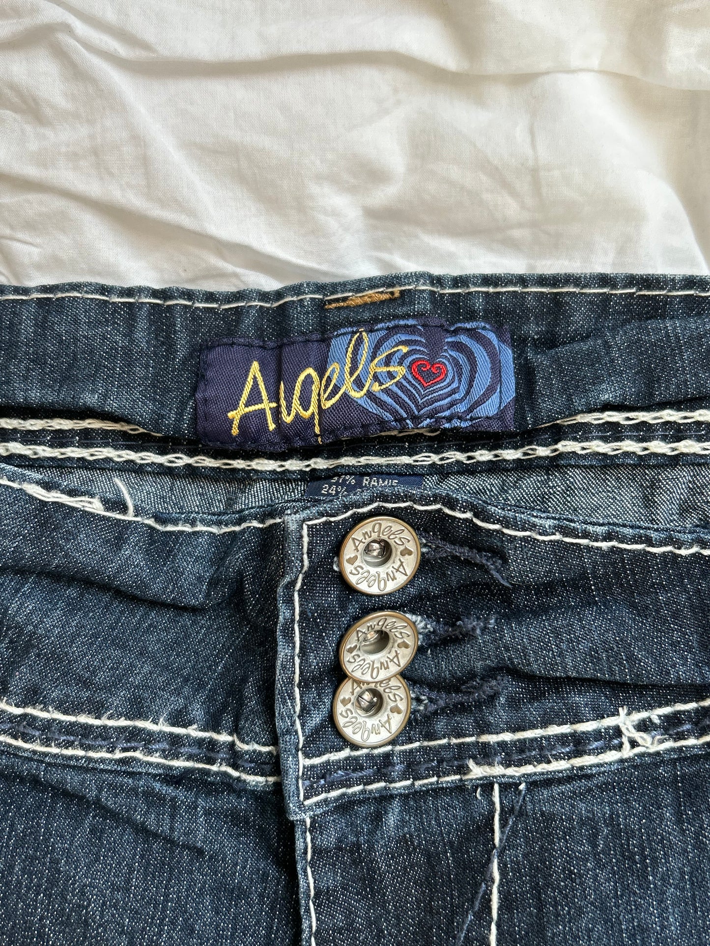 Vintage Angels Plus Size Jeans – Triple Button & Ornate Pockets