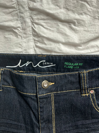 Vintage INC Denim Flare Jeans Studded Pocket Details