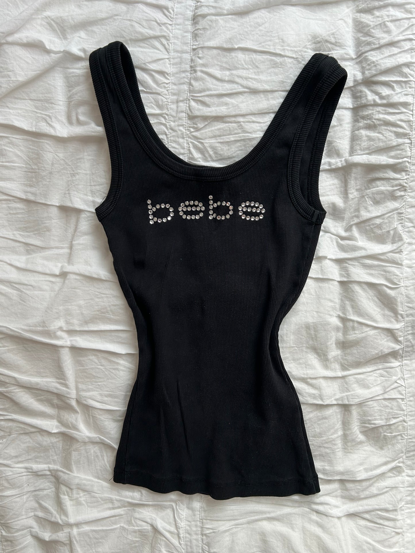 Bebe Tanktop mit Logo-Strass-Verzierung
