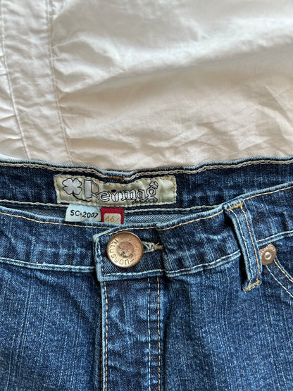 Vintage Revmag Denim Shorts mit aufwendiger Bestickung
