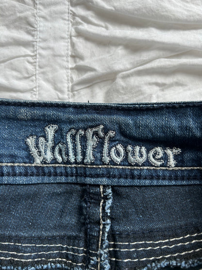 Vintage WallFlower Denim Minirock Stickerei & Strass
