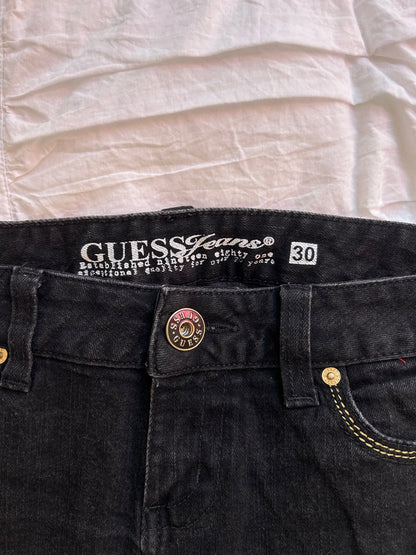 Vintage Guess Denim Minirock Gold-Logo