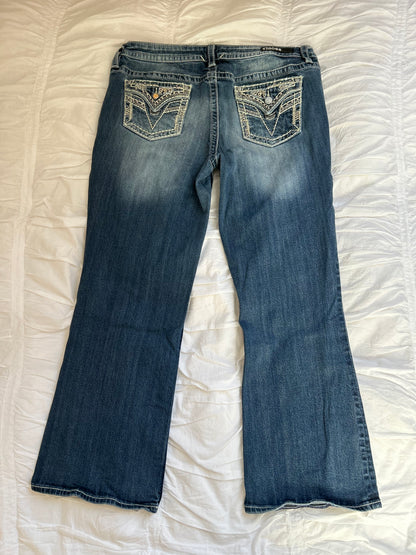 Vintage Vigoss Slim Boot Jeans – V-Stickerei & Pailletten
