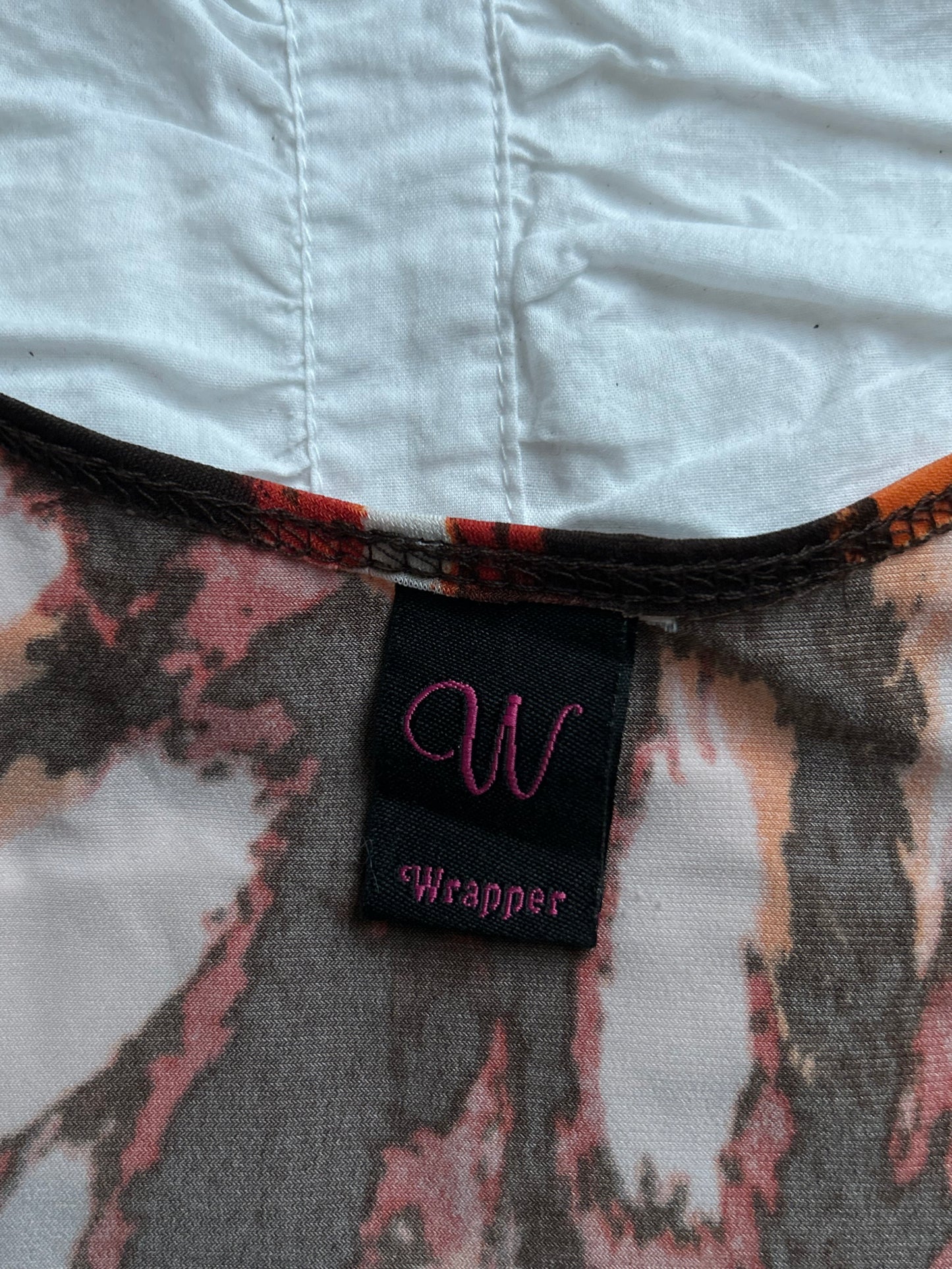 Vintage Wrapper Top – Abstraktes Tiermuster