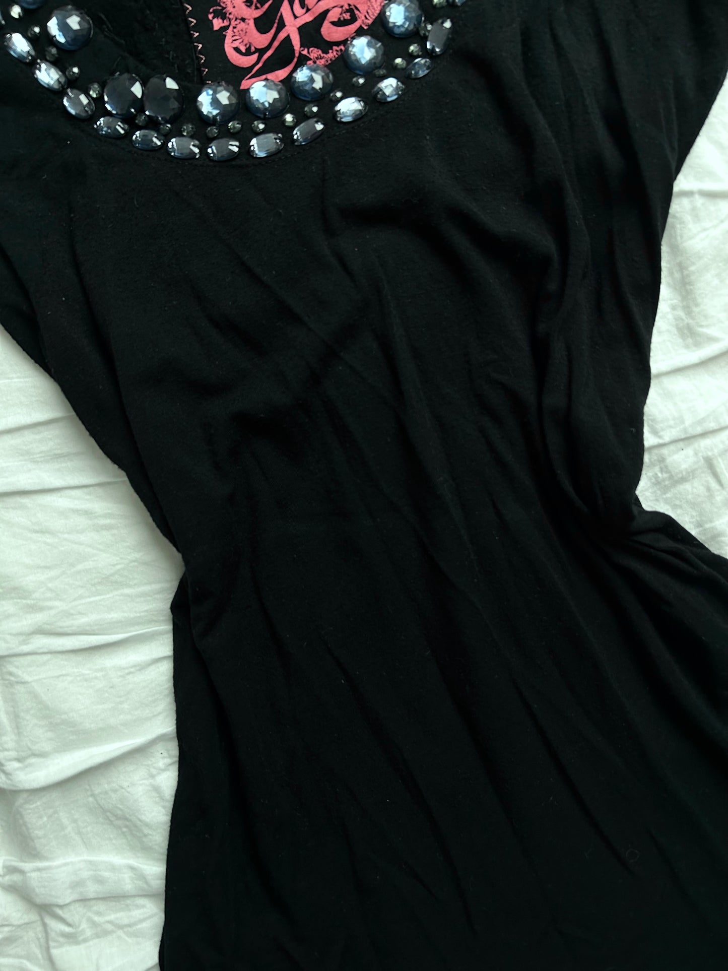 Vintage GAUDÌ Y2K Top – Pailletten- & Glitzer-Applikation