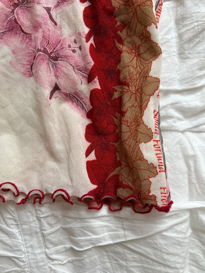 Sonia Fortuna Top – Floral-Print & Pailletten-Details