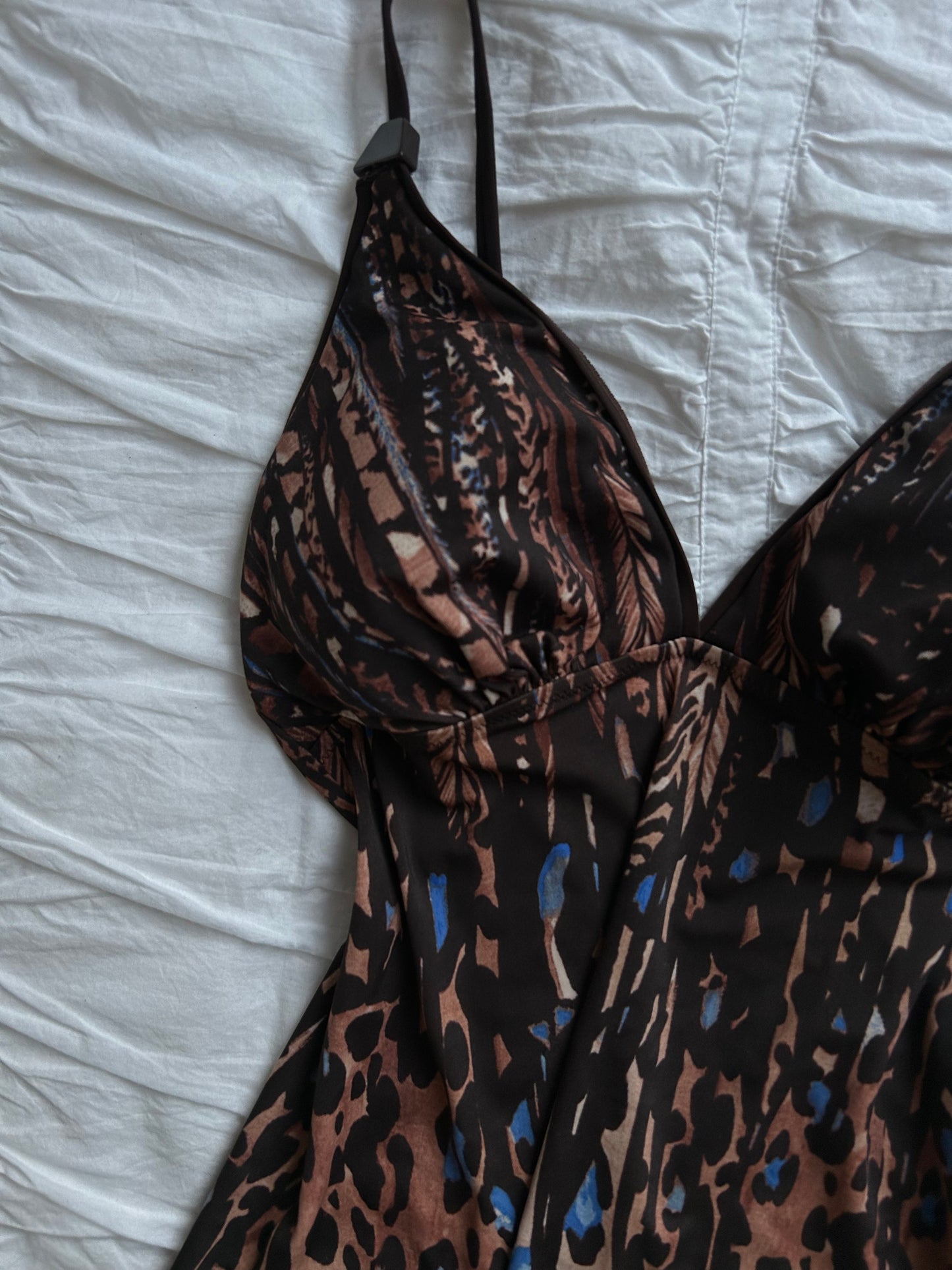 Profile by Gottex Top – Animal-Print & Blaue Akzente-Still Alive