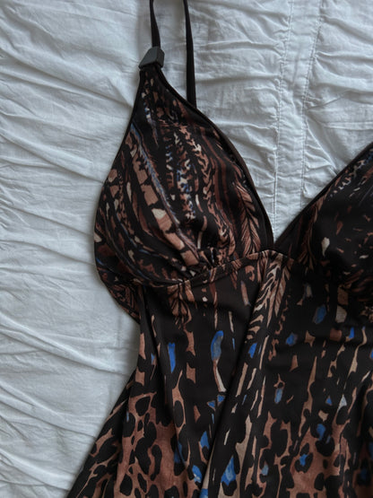 Profile by Gottex Top – Animal-Print & Blaue Akzente-Still Alive