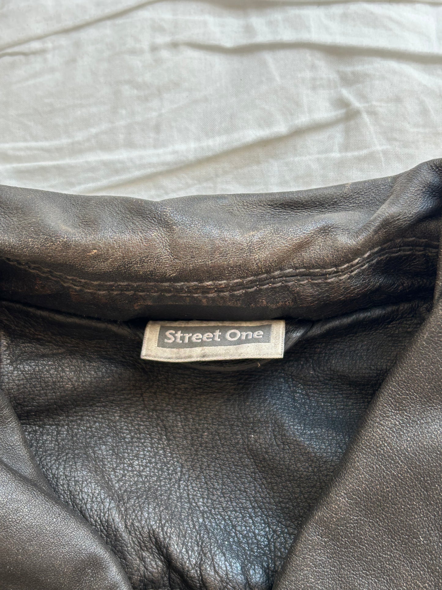 Vintage Street One Echtlederjacke – Utility-Look & Aufgesetzte Taschen-Still Alive